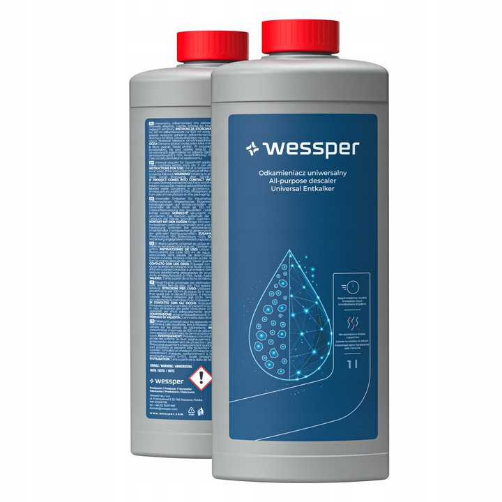 Wessper CleanMax - duży uniwersalny odkamieniacz do ekspresu 1l w