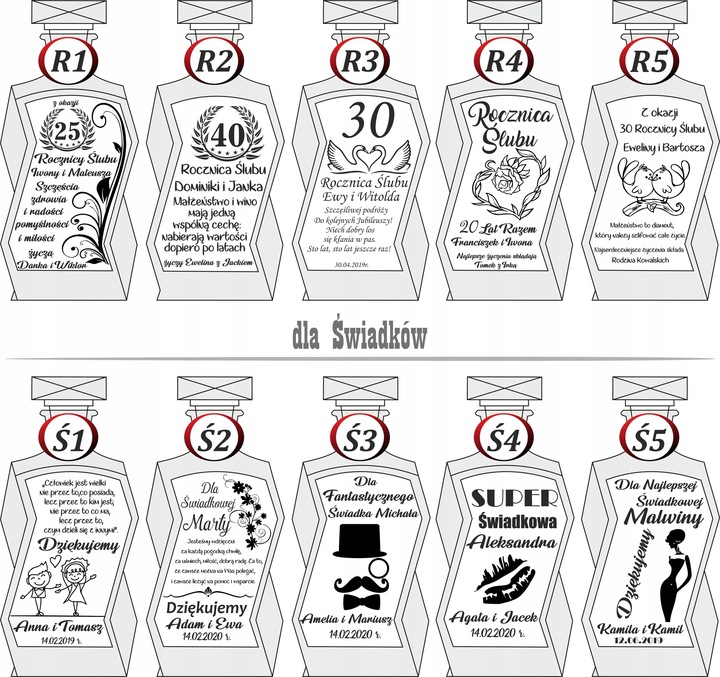 Zestaw Karafka na 18 30 40 50 Urodziny PREZENT