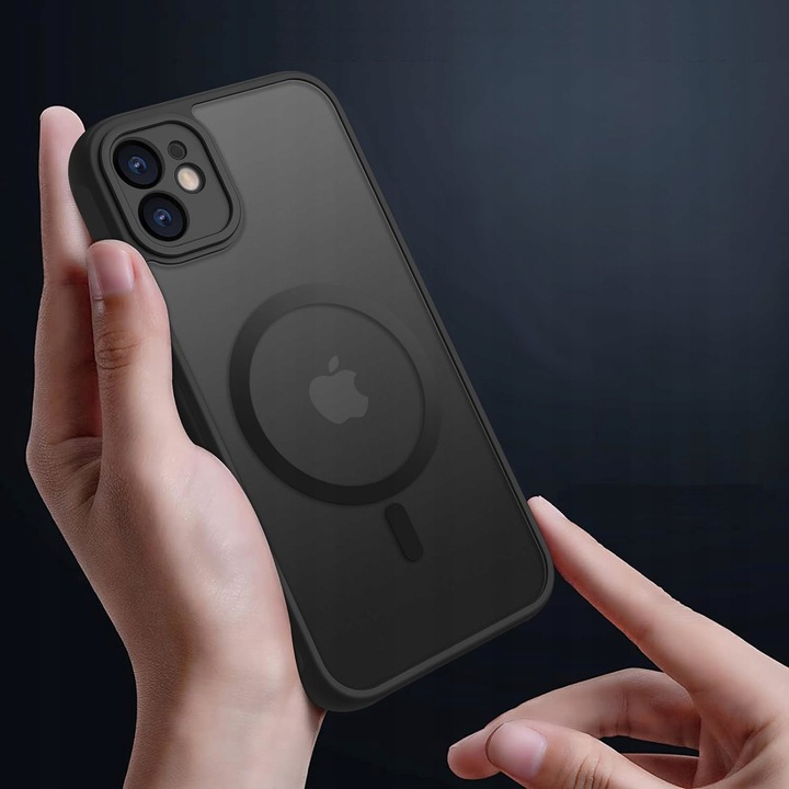 ETUI do IPHONE 11 do Magsafe MATOWE MAGNETYCZNE WZMACNIANE + 2x SZKŁO 9H