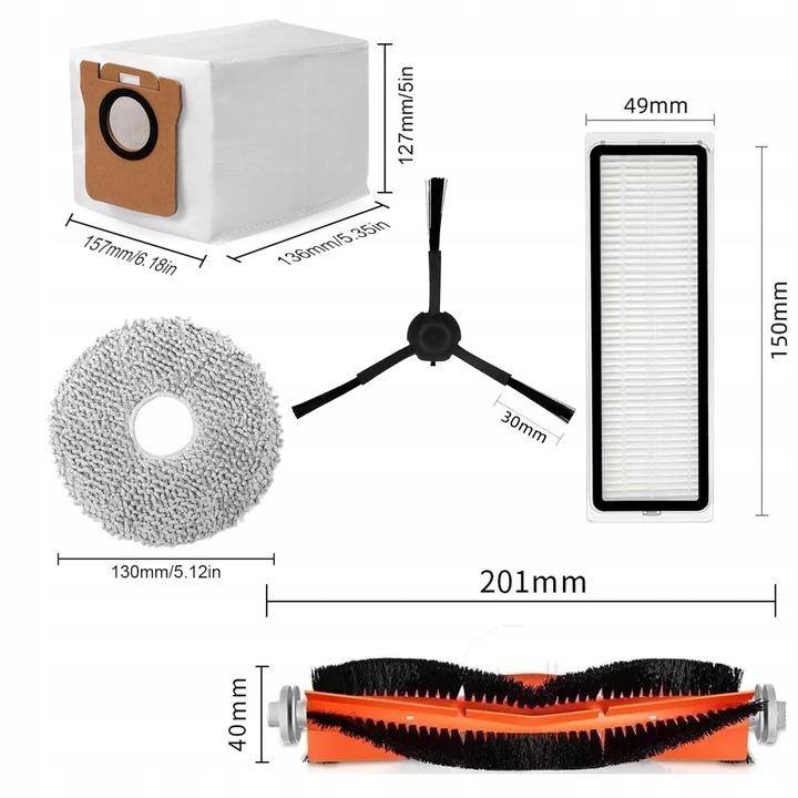 Akcesoria szczotki filtry mopy worki do XIAOMI Vacuum X20+ X10+ S10+