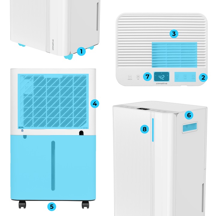 Osuszacz Powietrza Climative DH-20 Cube ION Pochłaniacz Wilgoci 20L