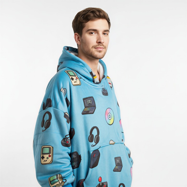 KOC BLUZA Gruba Kocobluza Oversize Futrzak XXL Męska Dla Chłopaka