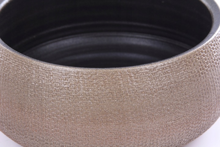 złota osłonka na drzewko BONSAI złote niskie doniczki PORTO BOWL 27/13 cm