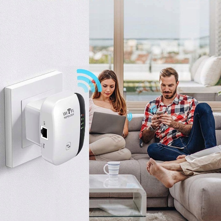 WZMACNIACZ SYGNAŁU WiFi MOCNY ZASIĘG REPEATER 300MB/S NIE PRZERYWA