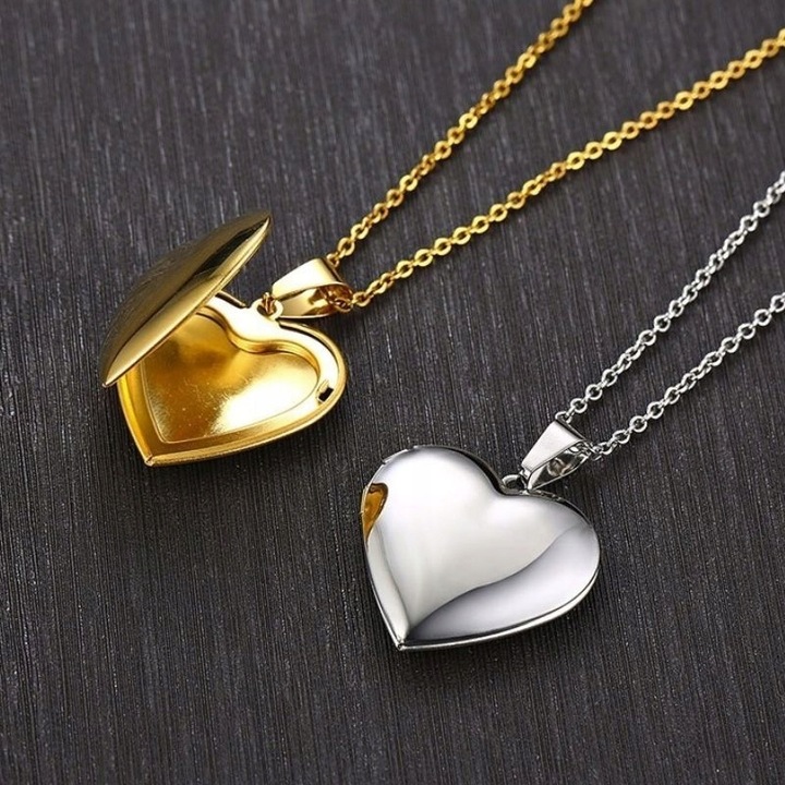 ŚLICZNY OTWIERANY WISIOREK GRAWER SERCE ZDJĘCIE