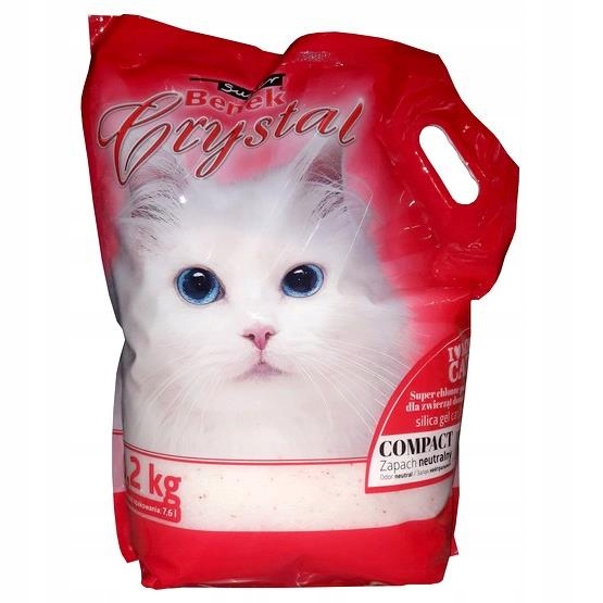 Benek Crystal Compact 7,6L Drobnoziarnisty Silikonowy żwirek dla kota