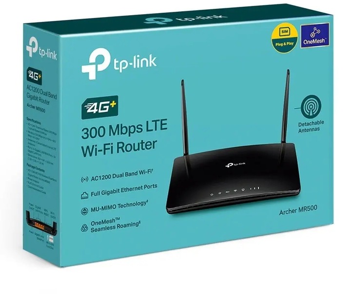 Router na kartę SIM Wi-Fi TP-Link MR500 AC1200 MU-MIMO OneMesh LTE CAT6