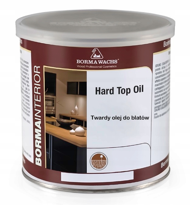 TWARDY OLEJ DO BLATÓW DREWNA BORMA WACHS HARD TOP OIL BEZBARWNY 750ML