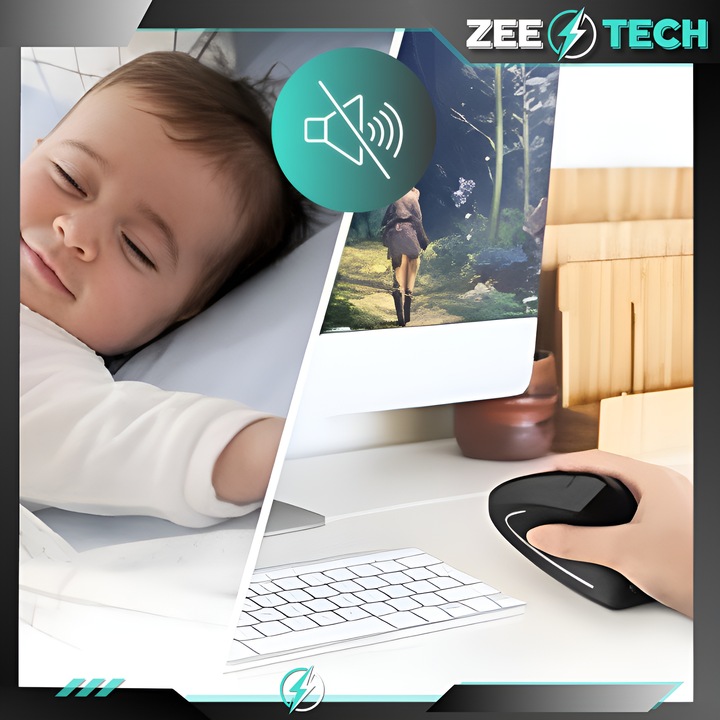 MYSZKA PIONOWA BEZPRZEWODOWA WERTYKALNA CICHA MYSZ DO KOMPUTERA LAPTOPA