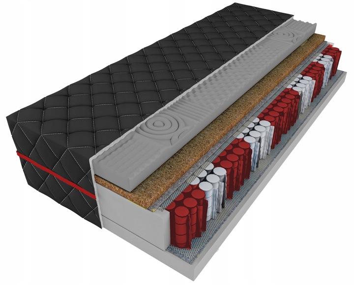 Materac pocket 160x200 PRESTIGE KOKOS exclusive MASUJĄCY 24cm H3/H4