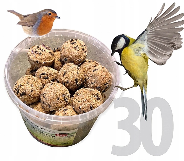 KULE ZIMOWE TŁUSZCZOWE CHAMPI 30 Karma Wiaderko 30x kul