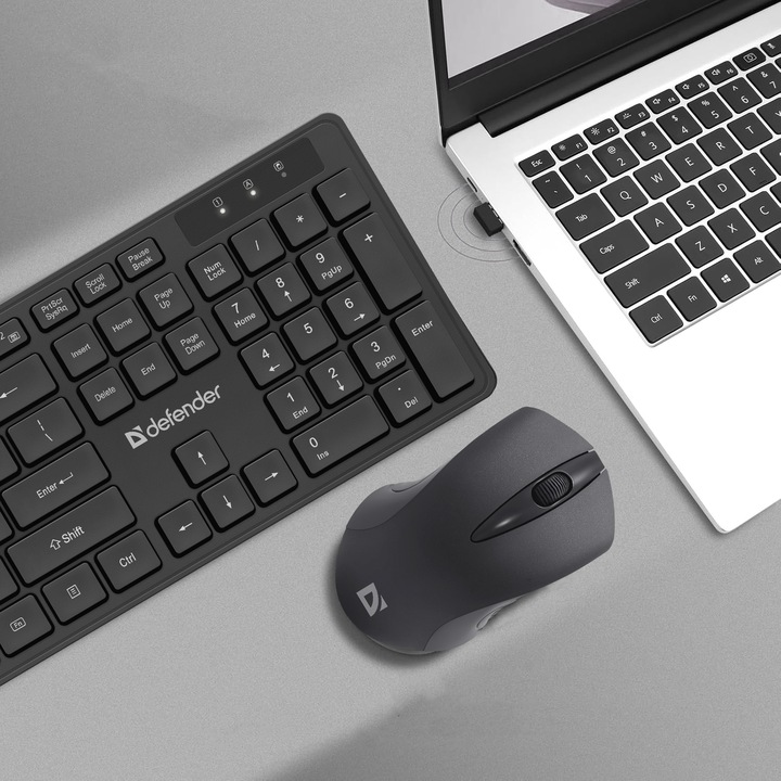 Klawiatura Bezprzewodowa i Mysz Zestaw Defender LIMA C-993 do Komputera
