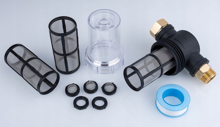 UNIWERSALNY FILTR WODY DO KRANU MYJKI MAUZERA INSTALACYJNY 3/4” PIACH