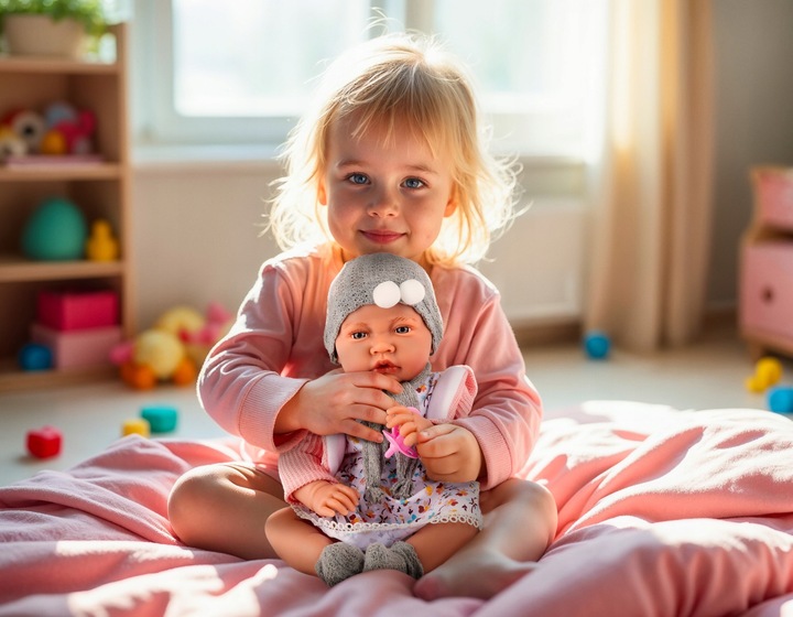 LALKA BOBAS DUŻA INTERAKTYWNA REALISTYCZNA SMOCZEK KINDERPLAY MÓWI 41CM