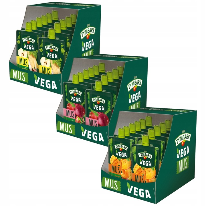 Mus warzywa owoce Tymbark Vega jabłko burak truskawka 12x 100g