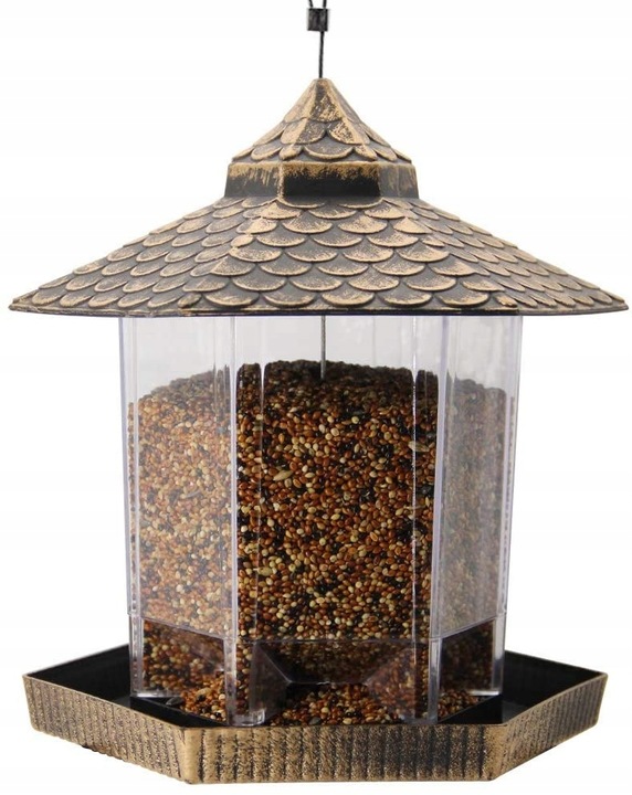 KARMNIK DLA PTAKÓW WISZĄCY NA KARMĘ ZIARNO