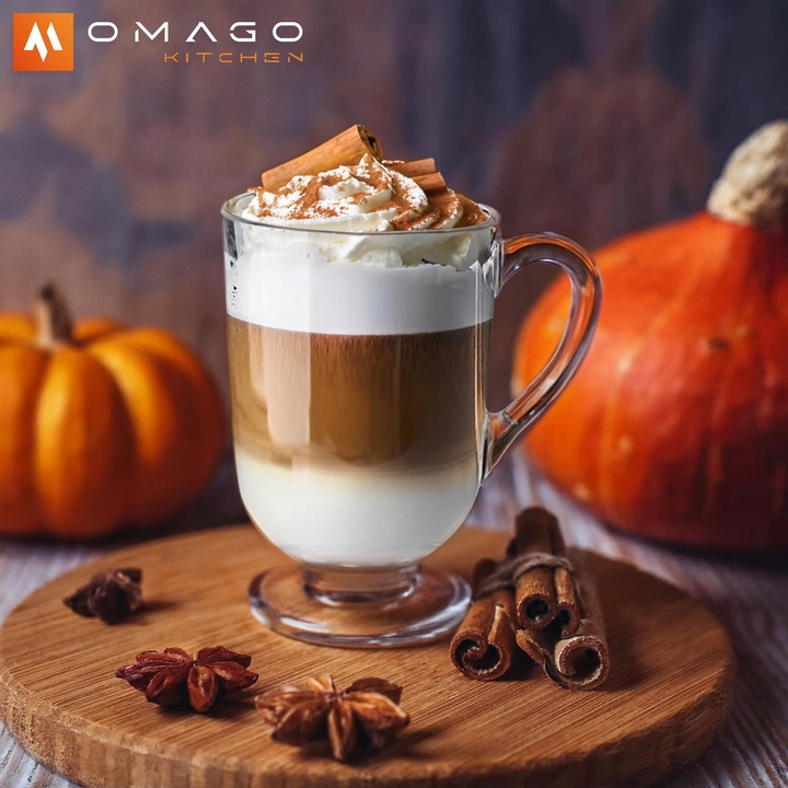 6x SZKLANKI DO KAWY LATTE HERBATY 300ml SZKLANKA KOMPLET Z UCHEM