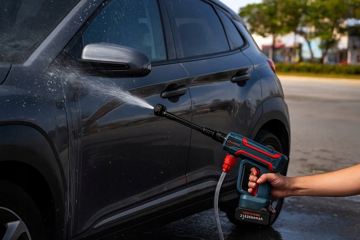 MYJKA CIŚNIENIOWA AKUMULATOROWA BEZPRZEWODOWA MOBILNA Z ZASYSANIEM