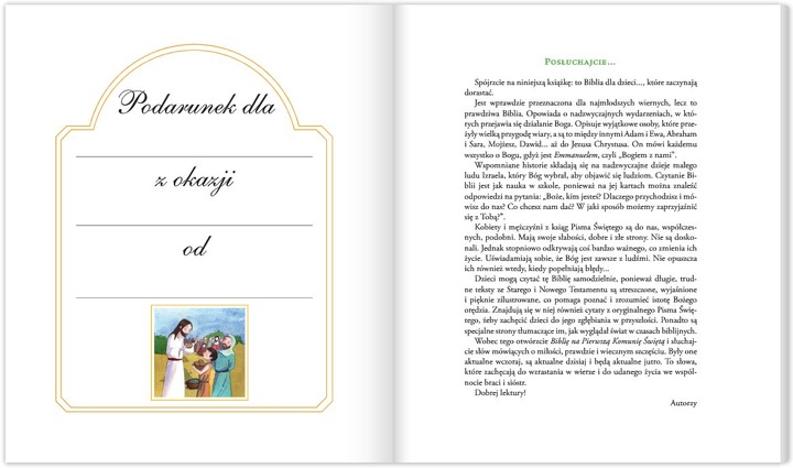Przyjąłem Jezusa Biblia na Pierwszą Komunię w etui