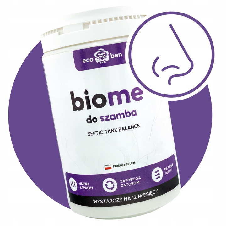 Bakterie do szamba BIOME Preparat do oczyszczalni ZAPACH TŁUSZCZ 1KG