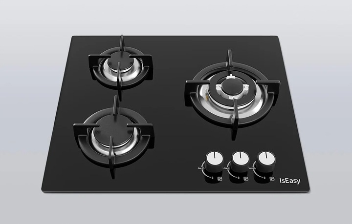 Płyta Kuchenka Gazowa Iseasy Mgbg-603 3 Strefy Grzewcze Różna Moc