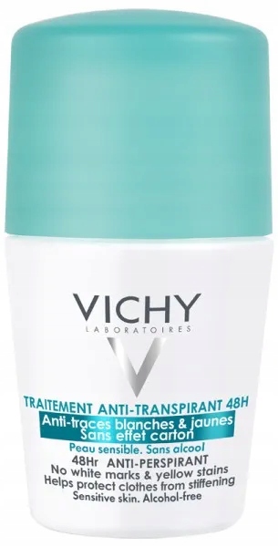 VICHY ANTI-TRACES [48h] PRZECIW ŚLADOM Antyperspirant 50 ml