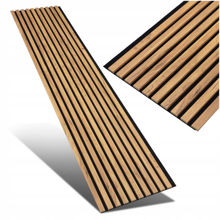 Lamele ścienne na Płycie Dąb Wotan Panel Panele POLSKIE PREMIUM - 275x46 cm