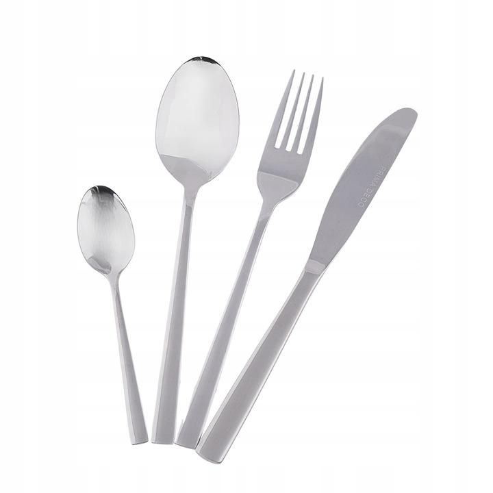 KOMPLET SZTUĆCÓW STALOWYCH NA 6 OSÓB ZESTAW 24EL. SREBRNE ZASTAWA