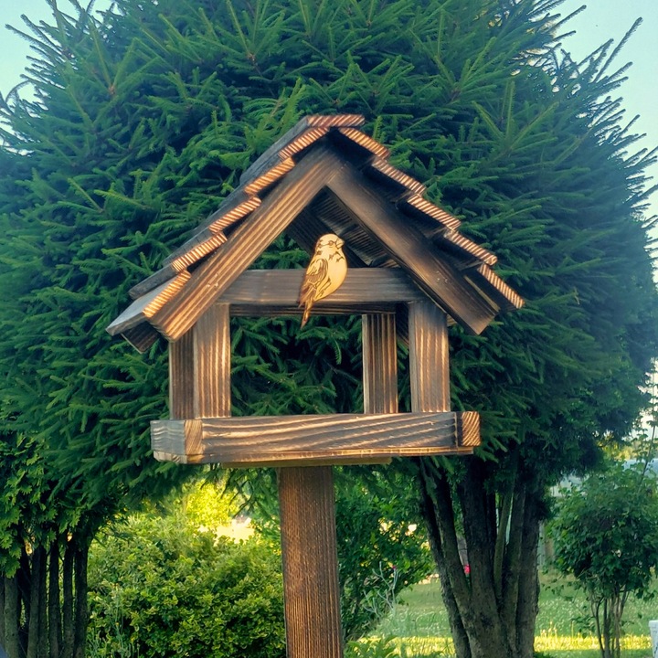 Karmnik Dla Ptaków Duży Na Prezent PREMIUM XXL Budka Ozdoba Ogrodu +