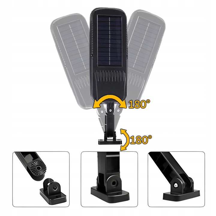 LAMPA SOLARNA LED 600W Z CZUJNIKIEM RUCHU I ZMIERZCHU ZEWNĘTRZNA +