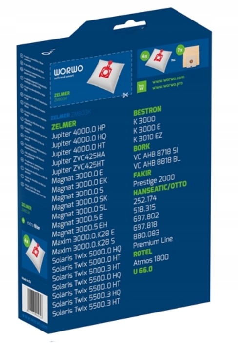 12x WORKI ODKURZACZA ZELMER JUPITER ZVC425HT