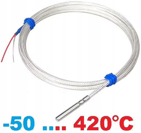 Czujnik temperatury pt1000 - przewód wysokotemperaturowy 2m