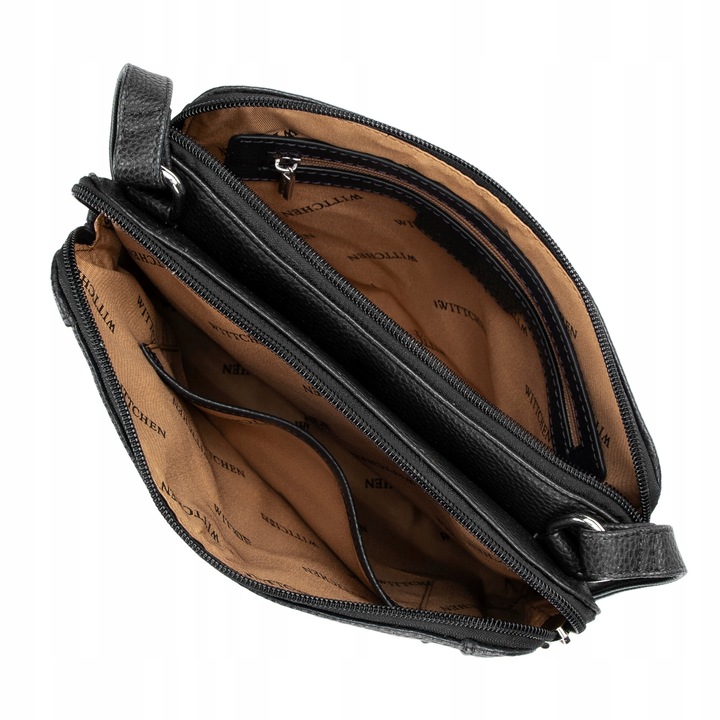 WITTCHEN damska torebka crossbody czarno - srebrna
