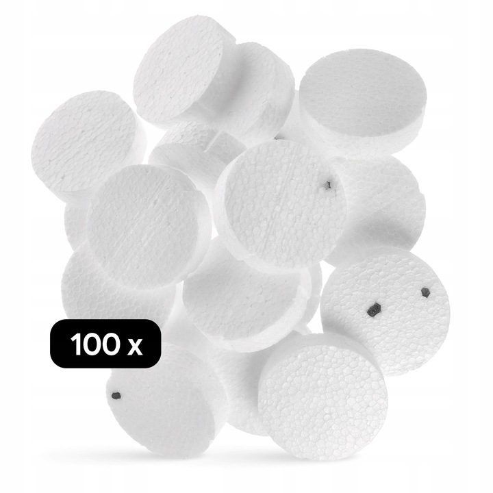 Zaślepki styropianowe 67 18 mm białe 100 szt frez do ociepleń ETICS