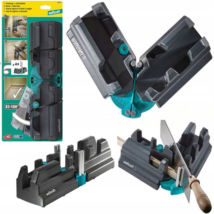 WOLFCRAFT Regulowana skrzynka uciosowa do listew przypodłogowych 100mm