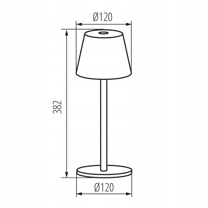 Lampka stołowa biurkowa LED LL WARS DIM CCT B czarna USB przenośna