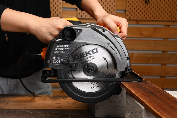 PIŁA TARCZOWA PRZECINARKA RĘCZNA PILARKA DO DREWNA 1200W TARCZA 185MM