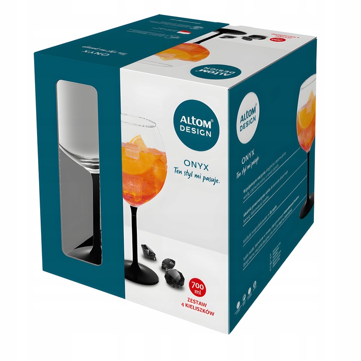 ONYX KOMPLET DUŻYCH KIELISZKÓW DO DO APEROL SPRITZ WINA 700 ML 4szt