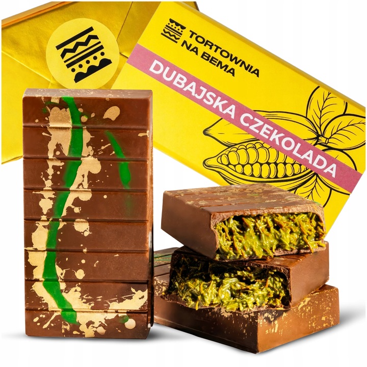 Czekolada Dubajska z Pistacjami Dubai Kadayif Oryginalna Viral PREZENT