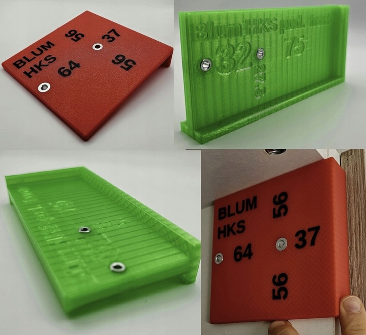 Zestaw Przymiarów do Blum AVENTOS HK-S – wiercenie w korpusie i