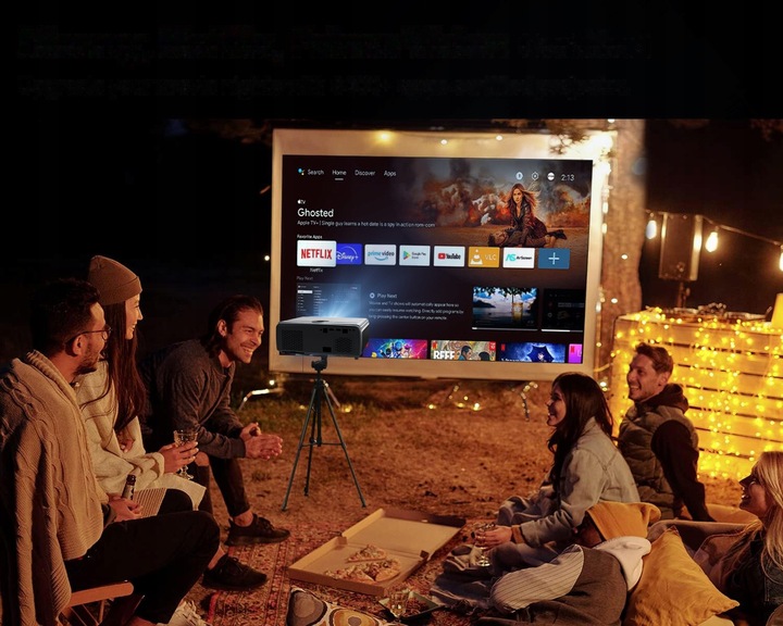 Projektor Rzutnik 30000lm WiFi Android Google TV FULL HD 4K Autofocus LED