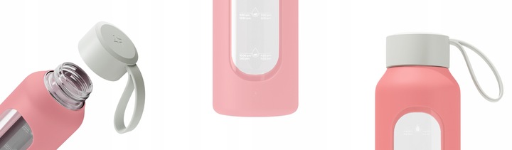 Wessper B1 motwacyjna butelka szklana 500ml z miarką na fitness