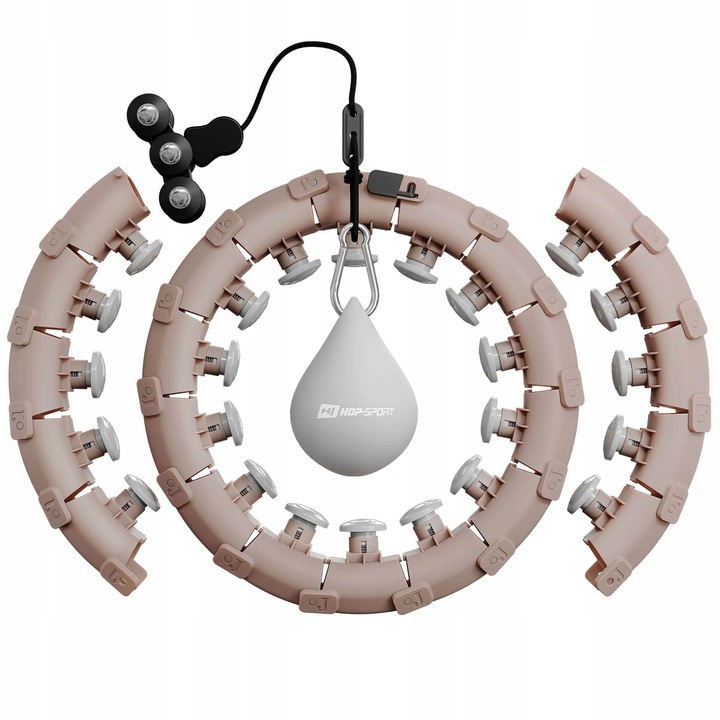 Hula hop z obciążeniem odchudzające wypustkami regulowane 24 elementy smart