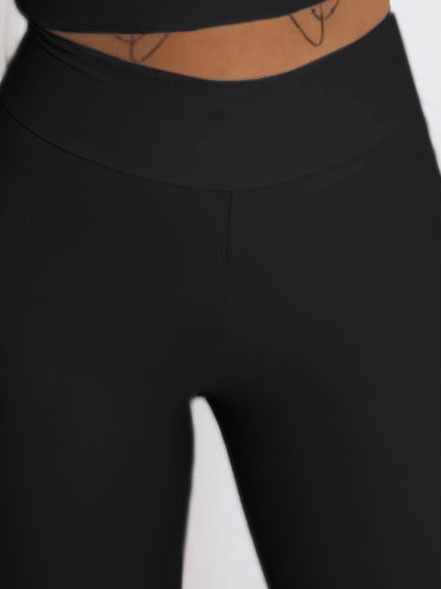 Komplet BLUZKA TOP LEGGINSY dopasowane Z WYSOKIM STANEM elastyczne L/XL