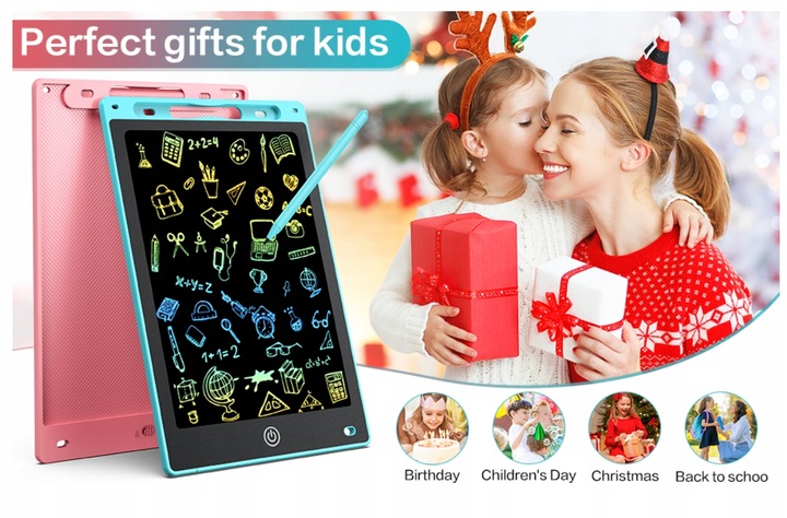 10-calowy kolorowy tablet LCD do pisania dla dzieci i maluchów, różowy