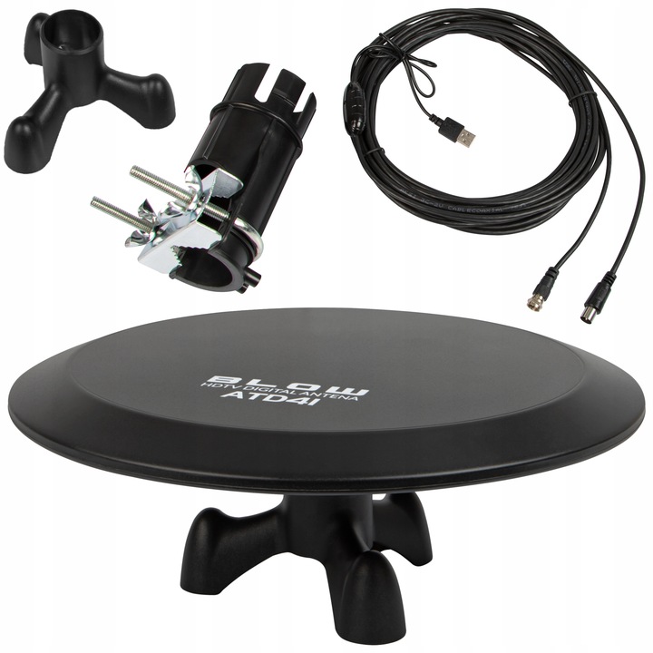 AKTYWNA ANTENA WEWNĘTRZNA ZEWNĘTRZNA DOOKÓLNA 360 DVB-T2 TV 4K DAB MUX-8