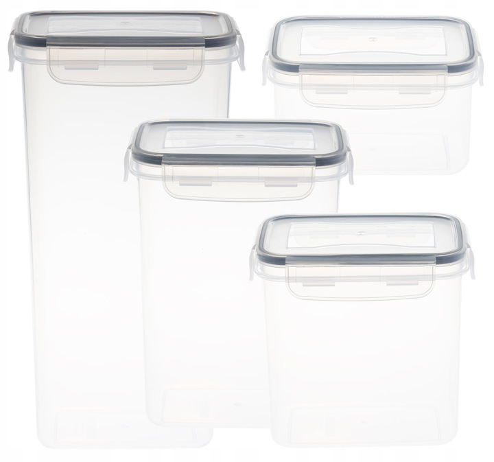 POJEMNIK SŁOIK PLASTIKOWY NA MAKARON KASZE PUDEŁKA NA ŻYWNOŚĆ 15 szt