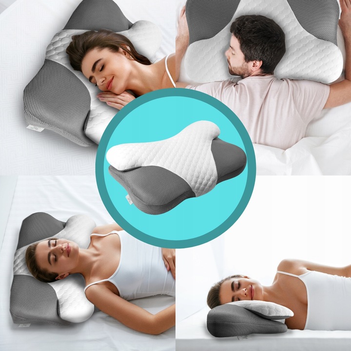 PODUSZKA ORTOPEDYCZNA Z WGŁĘBIENIEM DO SPANIA NA BOKU PROFILOWANA DUŻA