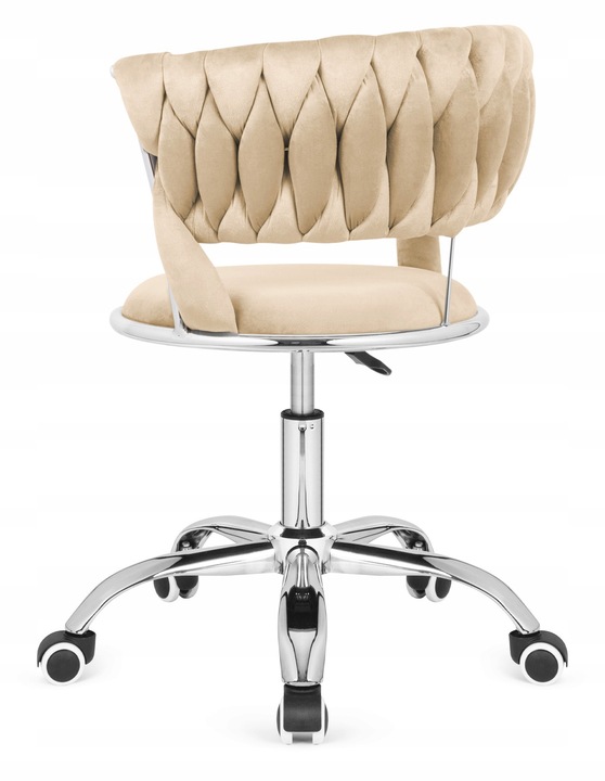 Krzesło obrotowe do biurka ucznia gabinetu regulowane welurowe