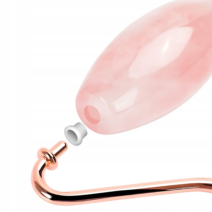 ROLLER WAŁEK KWARCOWY DO TWARZY + KAMIEŃ GUA SHA DO MASAŻU TWARZY I CIAŁA